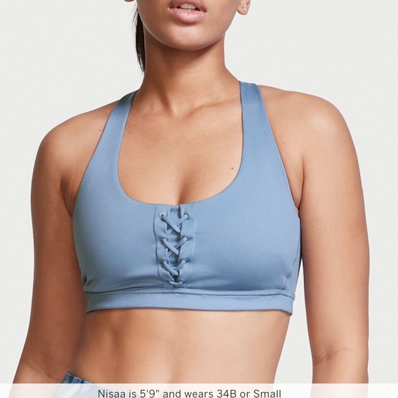 Victoria Secrets 1 Blue Sports Bra sz LG - Picture 1 of 10